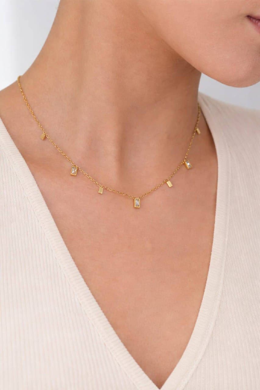 Baguette Charm Necklace